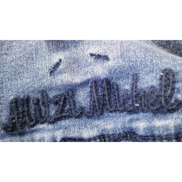 Mitzi Michel Embellished High Waisted 4-Button Skinny Jeans Sz 7 Juniors Sizing - Picture 8 of 10